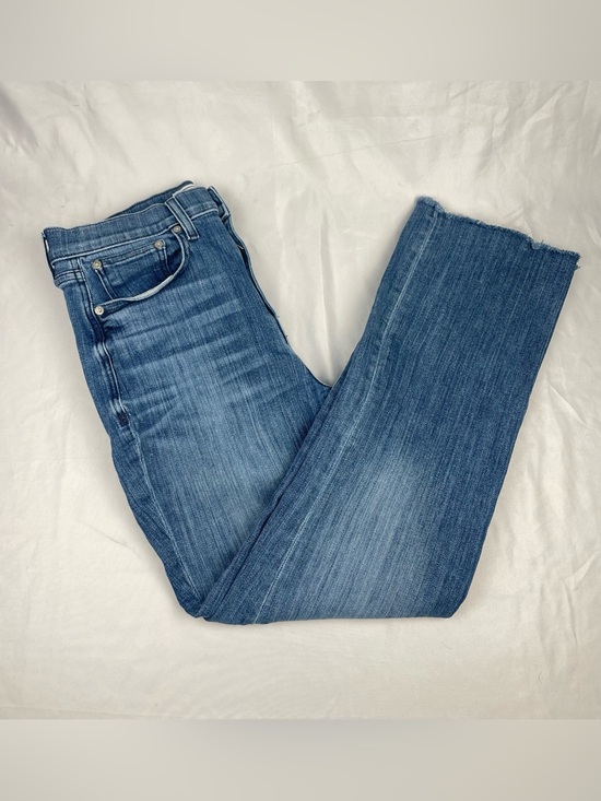 AYR Denim - AYR The Pop Jeans Women’s Size 30 Cropped Straight Leg Fray Hem Denim